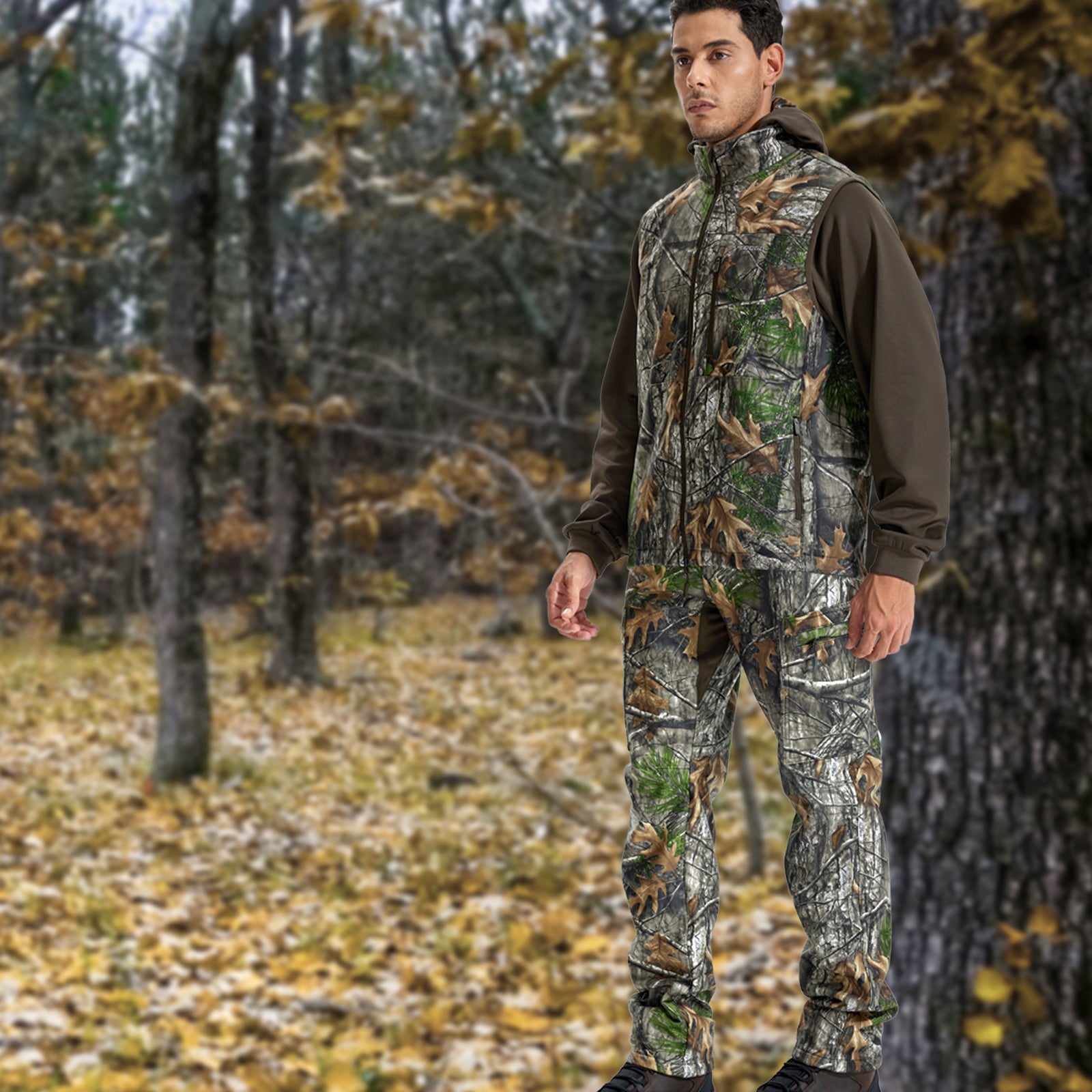 LOOGU Camo Hunting  Fleece Insulation Pants 5 pocket P10-1