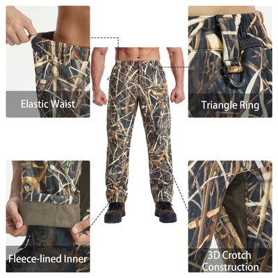 LOOGU Camo Hunting  Fleece Insulation Pants 5 pocket P10-1