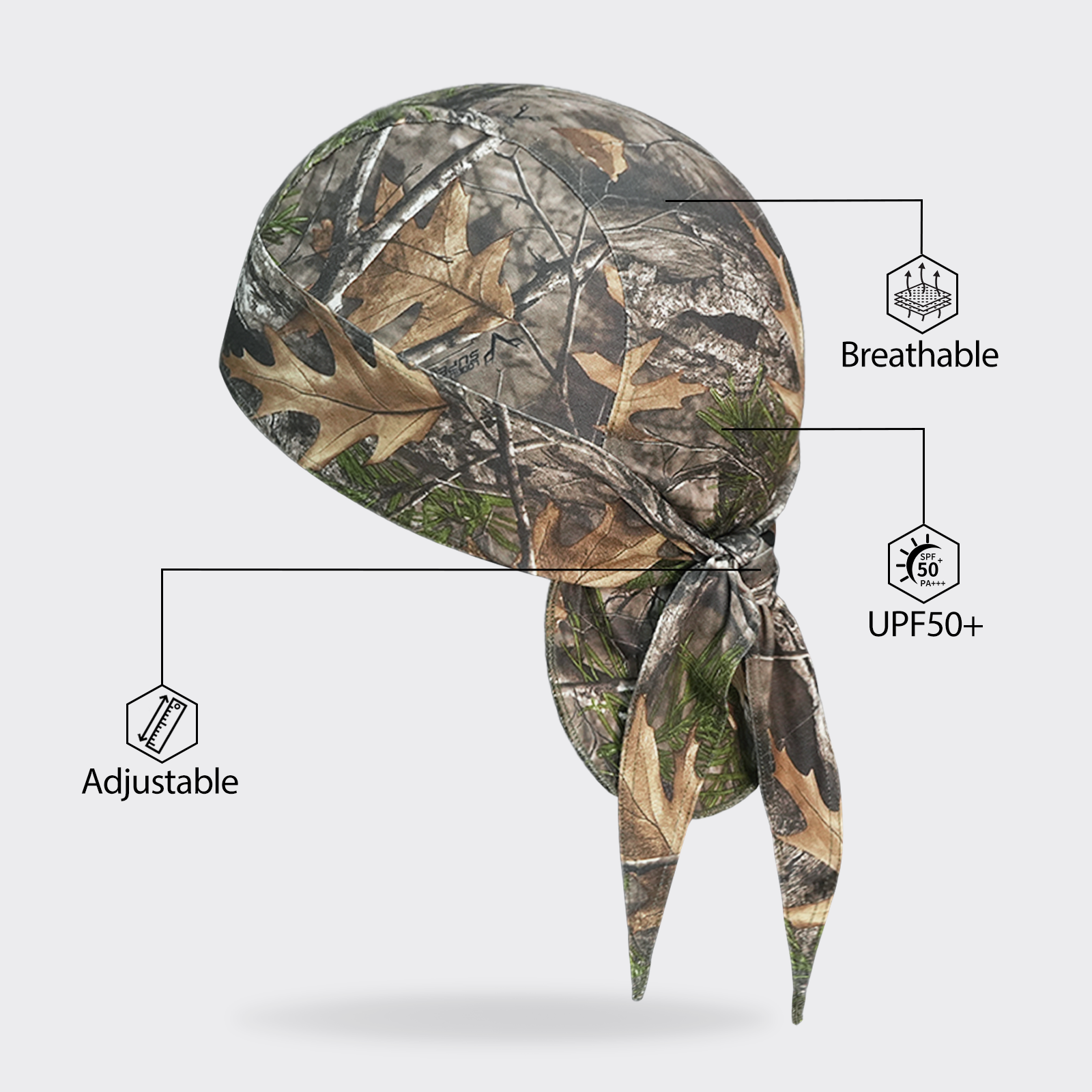 LOOGU 4 Pcs Camo Doo Rags Unisex S10