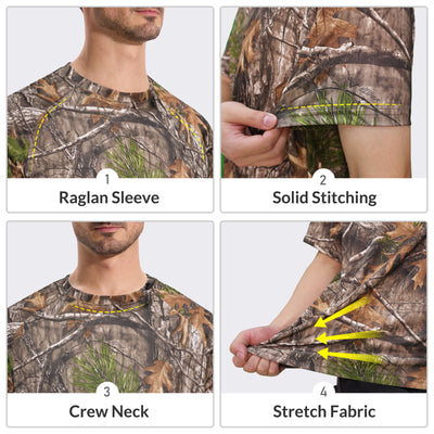 LOOGU Hunting Camo Short Sleeve Super Tree T13