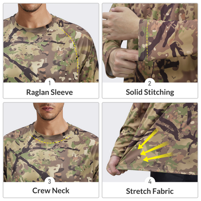 LOOGU Camo Hunting Long Sleeve Shirt T30