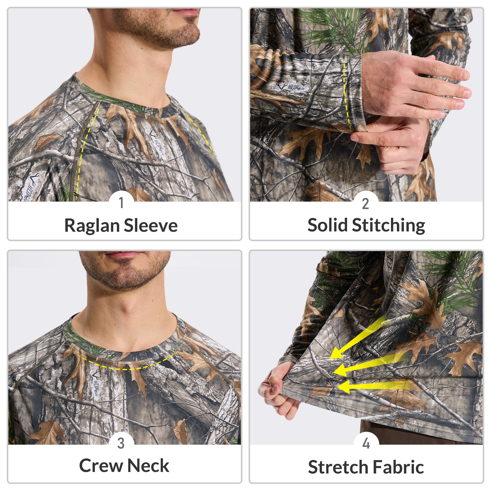 LOOGU Camo Hunting Long Sleeve Shirt T30