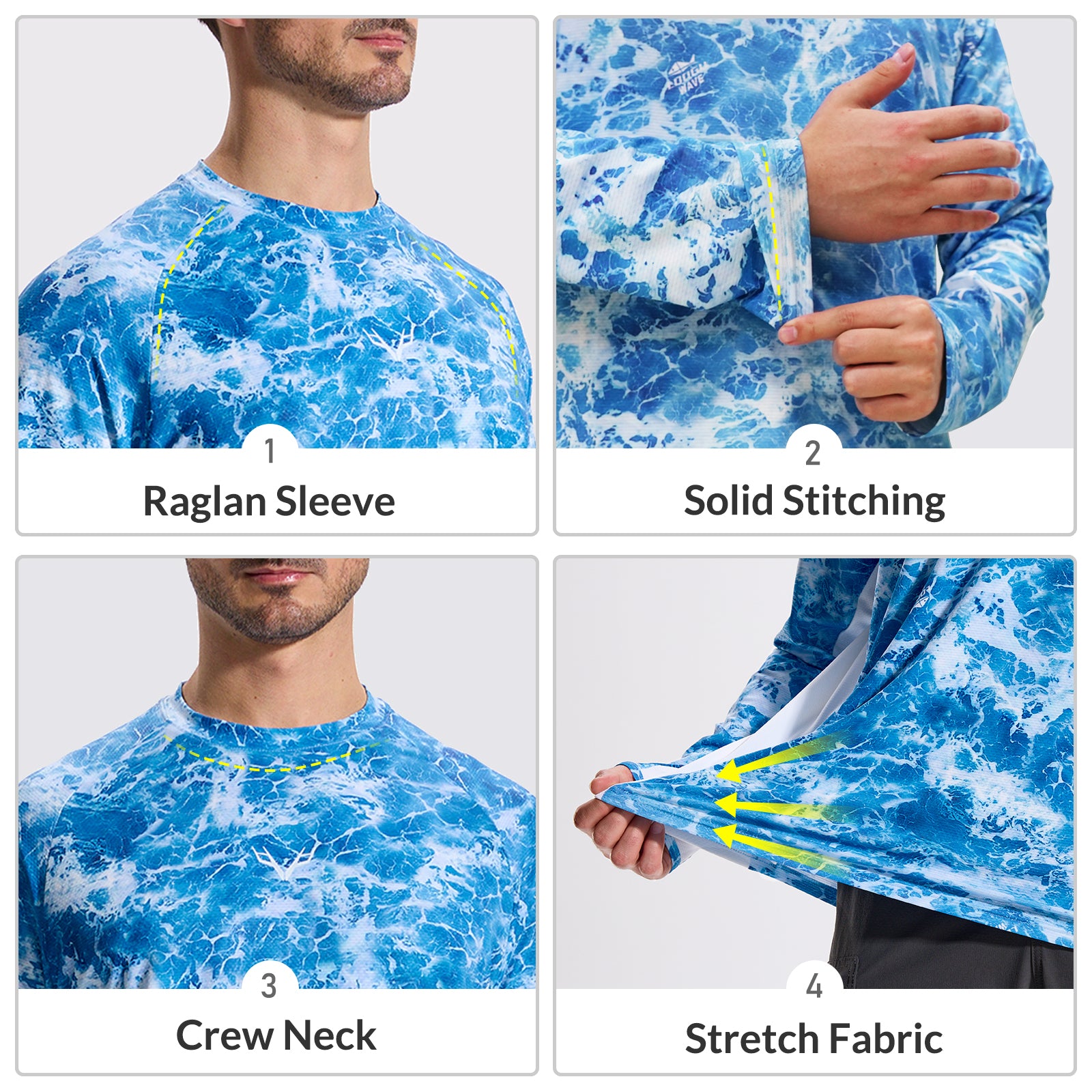 LOOGU Wave Fishing Long Sleeve Shirt T31