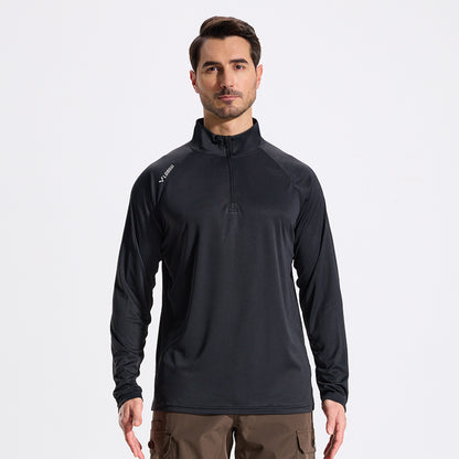 LOOGU Men's UPF50+ Quarter Zip Pullover Long Sleeve T40