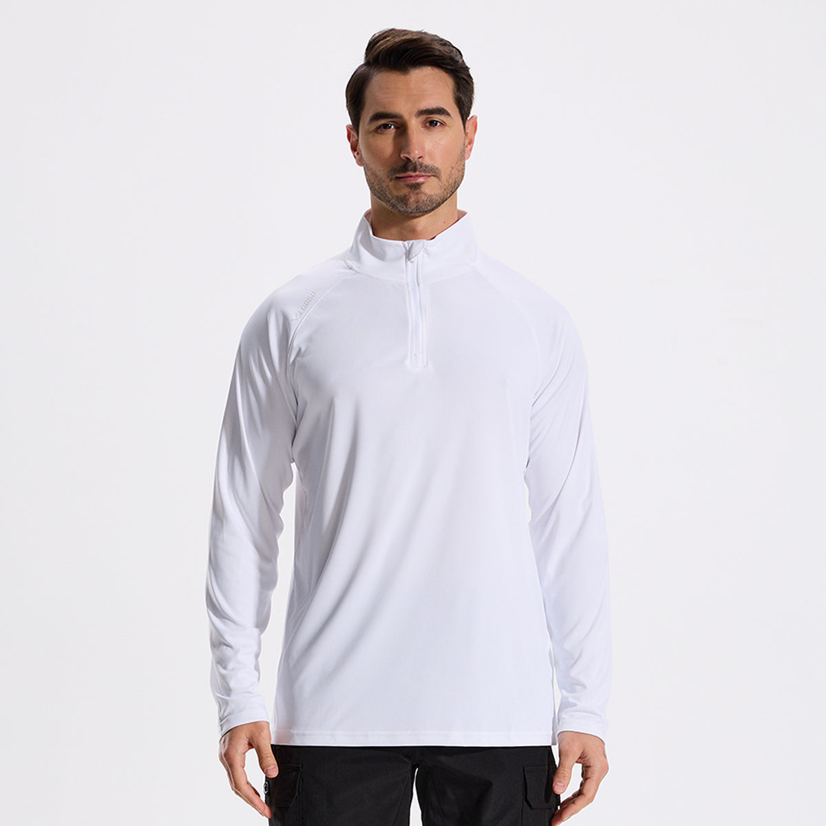 LOOGU Men's UPF50+ Quarter Zip Pullover Long Sleeve T40