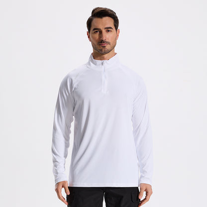 LOOGU Men's UPF50+ Quarter Zip Pullover Long Sleeve T40