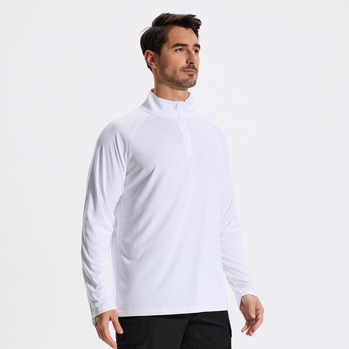 LOOGU Men's UPF50+ Quarter Zip Pullover Long Sleeve T40