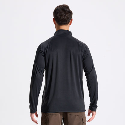 LOOGU Men's UPF50+ Quarter Zip Pullover Long Sleeve T40