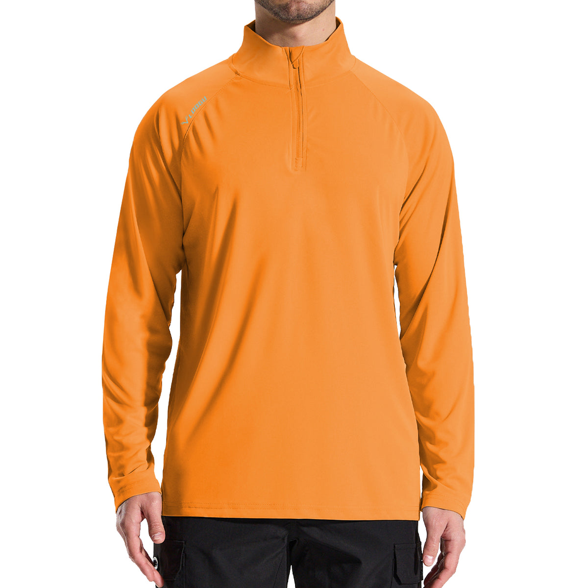 LOOGU Men's UPF50+ Quarter Zip Pullover Long Sleeve T40