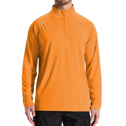 LOOGU Men's UPF50+ Quarter Zip Pullover Long Sleeve T40