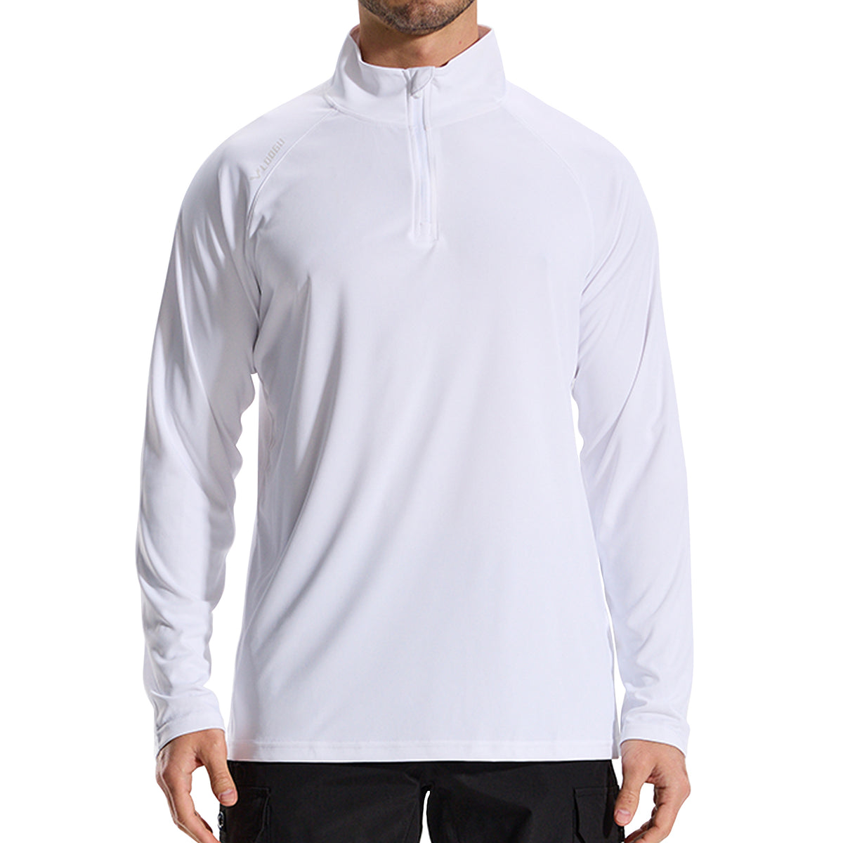LOOGU Men's UPF50+ Quarter Zip Pullover Long Sleeve T40