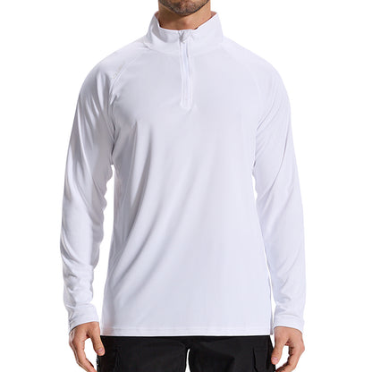 LOOGU Men's UPF50+ Quarter Zip Pullover Long Sleeve T40