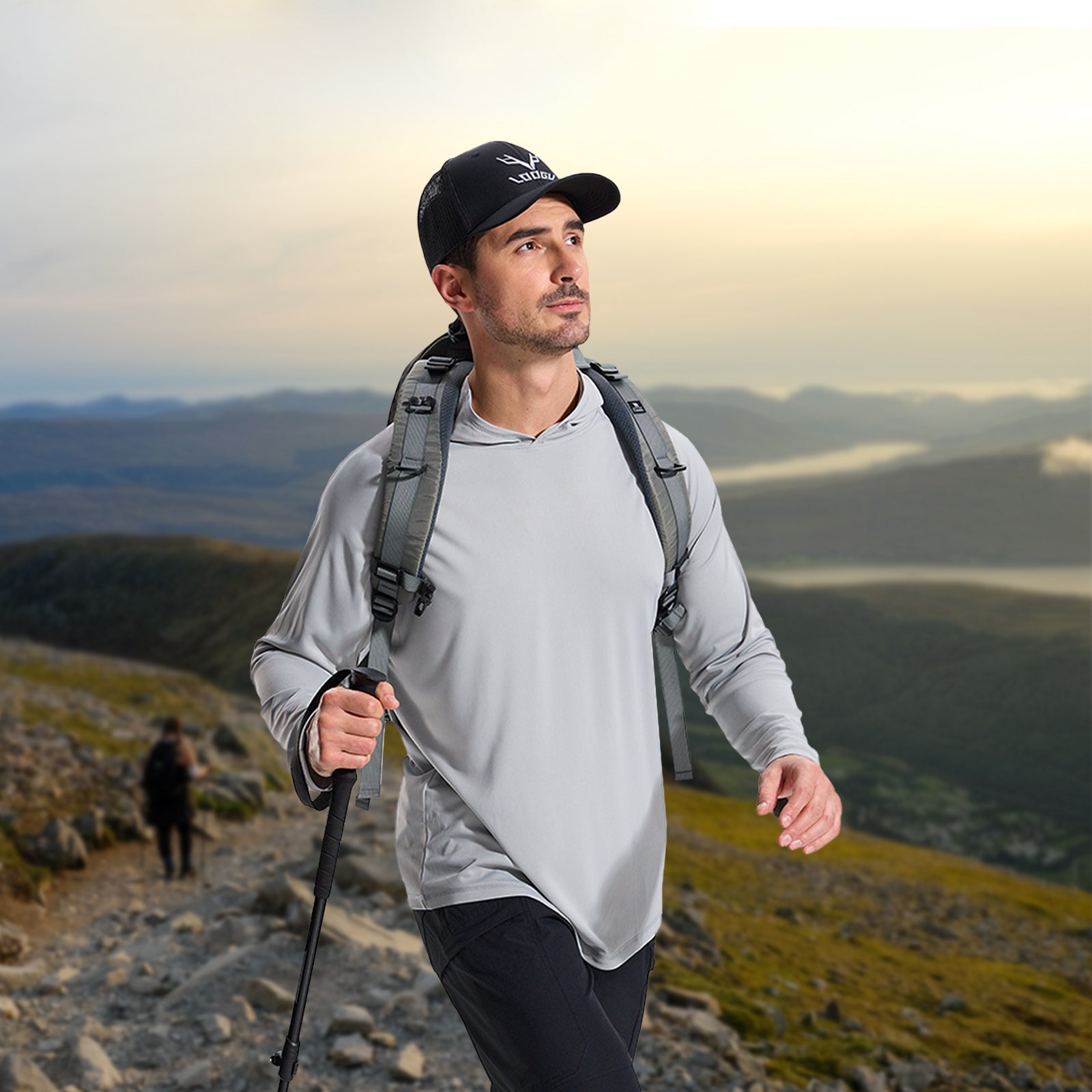 LOOGU Men's UPF 50+ Long Sleeve Shirts T70