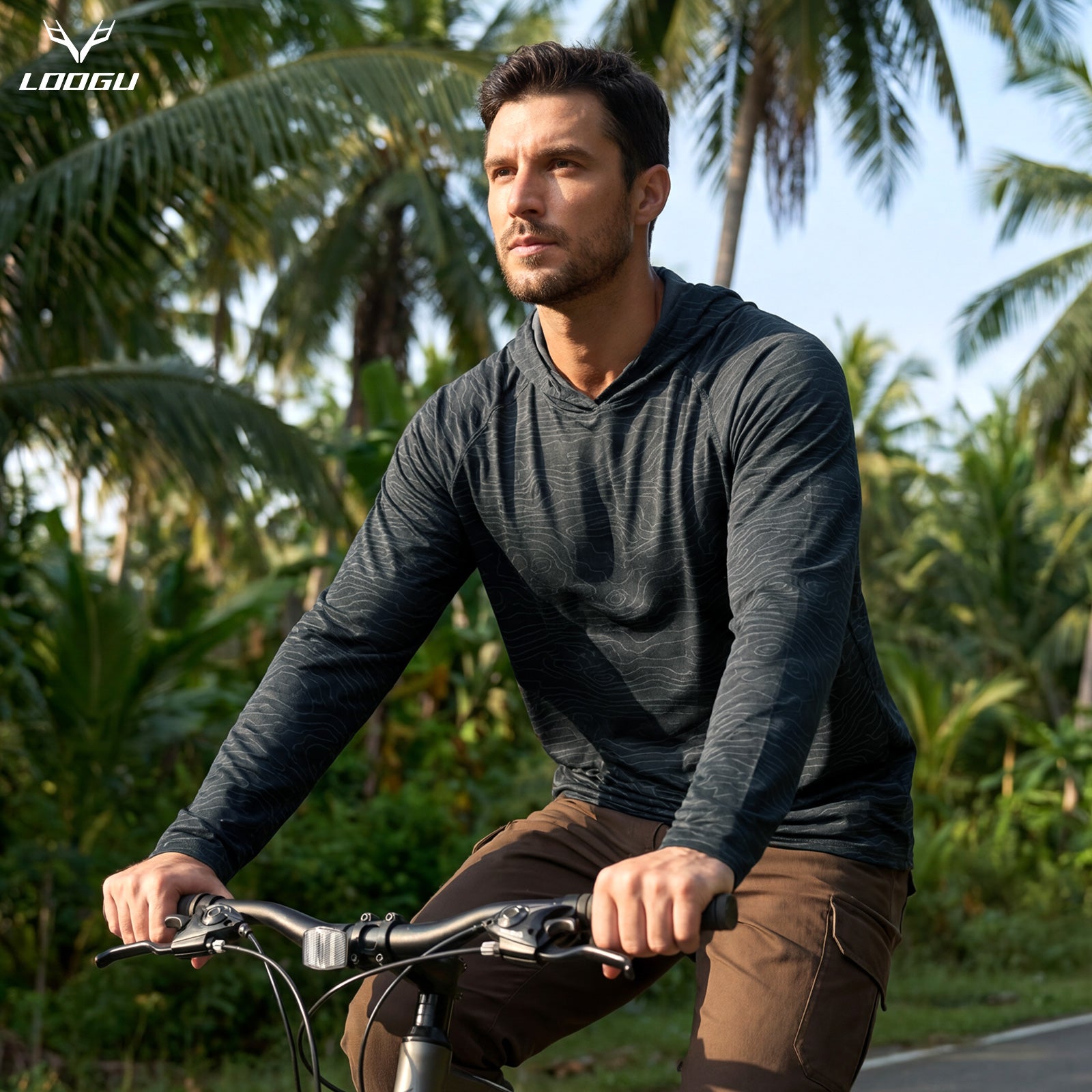 LOOGU Men's UPF 50+ Long Sleeve Shirts T70