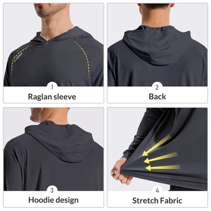 LOOGU Men's UPF 50+ Long Sleeve Shirts T70