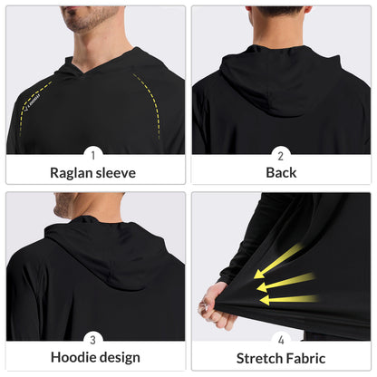 LOOGU Men's UPF 50+ Long Sleeve Shirts T70