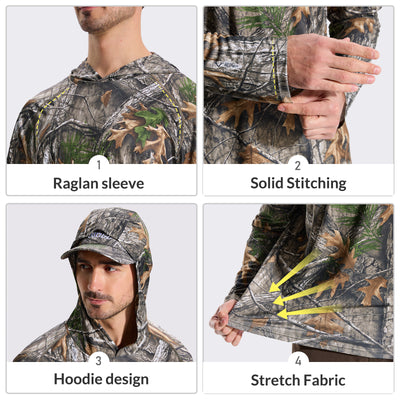 LOOGU Hunting Hoodie Long Sleeve Shirt T70