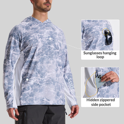 LOOGU Men’s Fishing Hoodie Long Sleeve Shirt T71