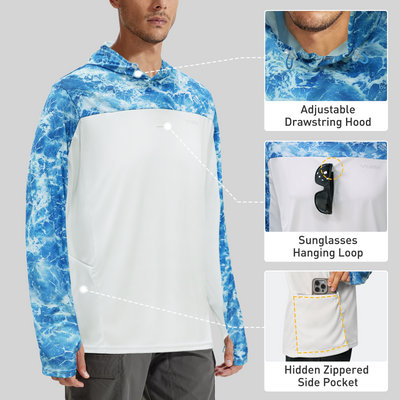 Button-Neck Fishing Hoodie T72
