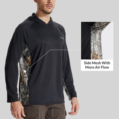 LOOGU Men’s UPF 50+ Long Sleeve Sun Protection Hoodie Shirt T75-LG