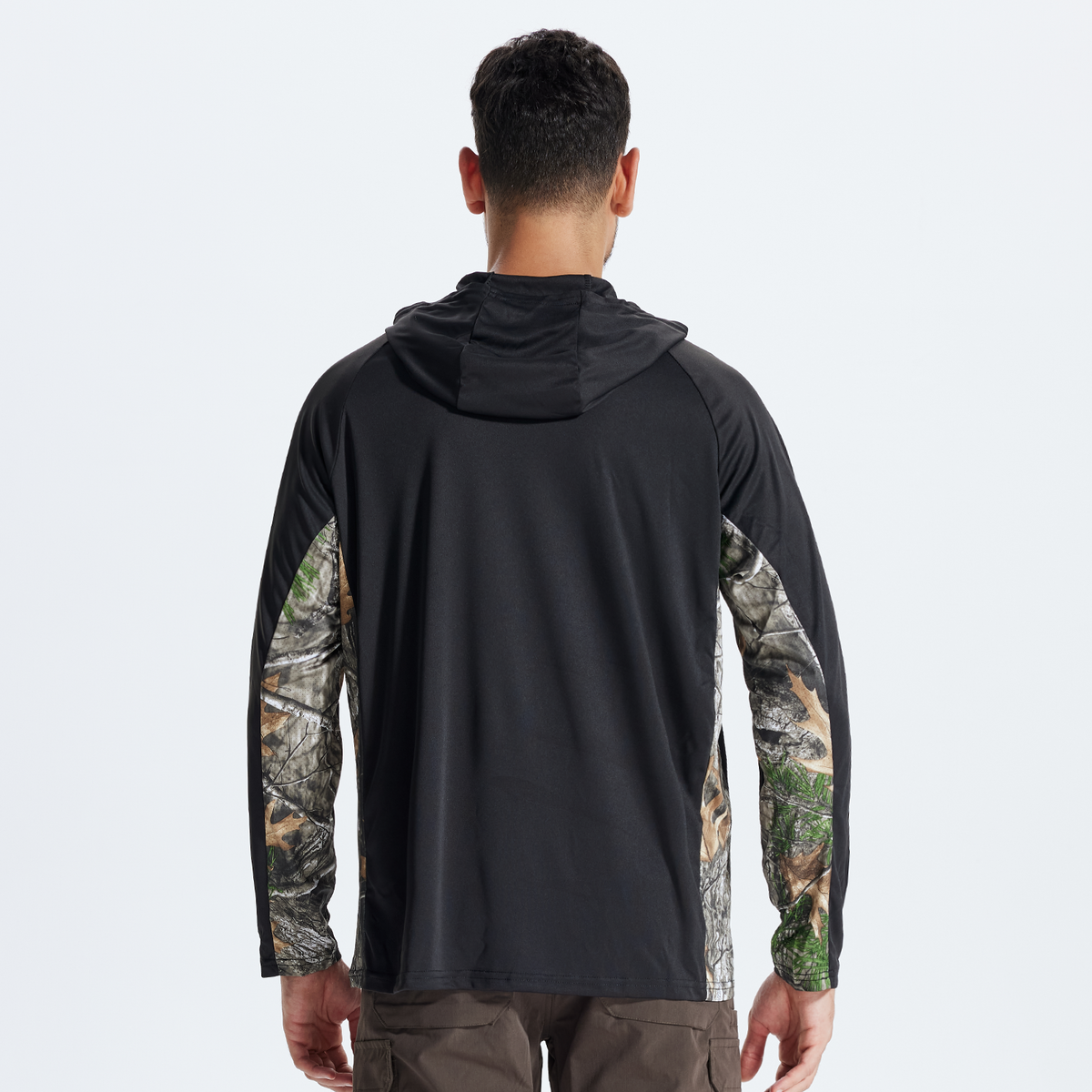 LOOGU Men’s UPF 50+ Long Sleeve Sun Protection Hoodie Shirt T75-LG