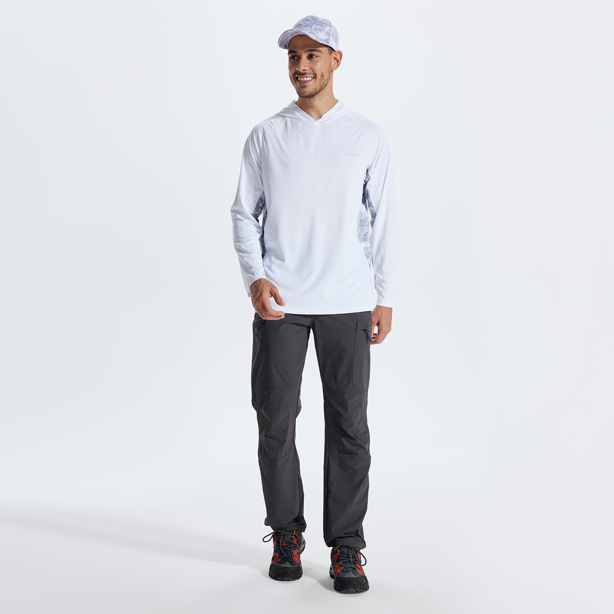 LOOGU Men’s UPF 50+ Long Sleeve Sun Protection Hoodie Shirt T75-LG