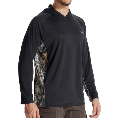 LOOGU Men’s UPF 50+ Long Sleeve Sun Protection Hoodie Shirt T75-LG
