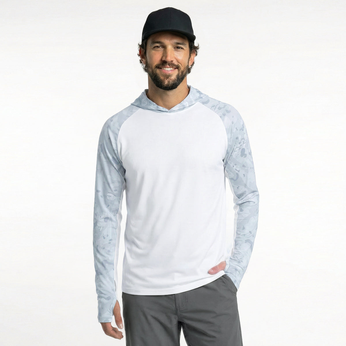 LOOGU UPF50+ Hoodies Fishing Long Sleeve Shirt T76