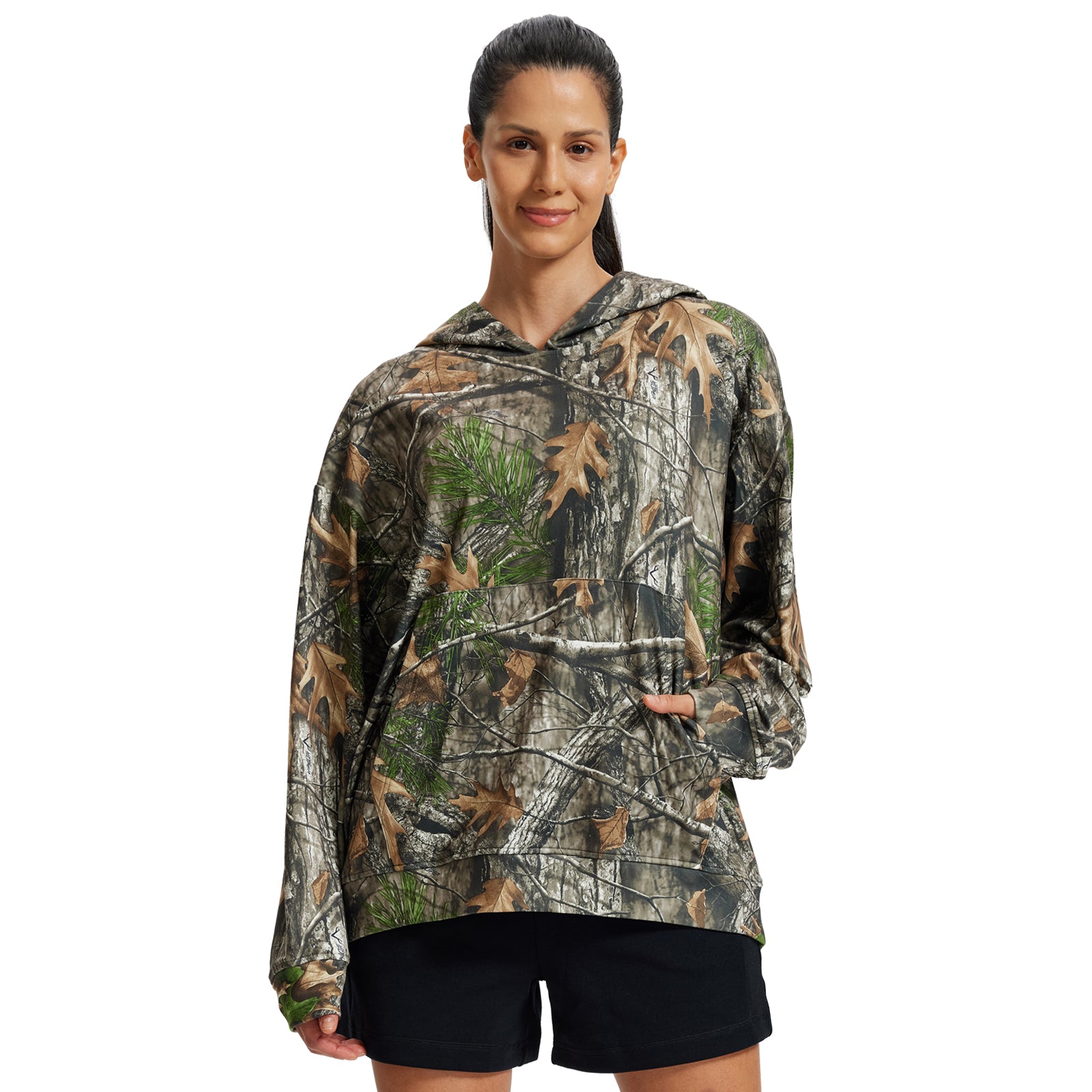 LOOGU Women's Camo Oversized Hoodies WD50