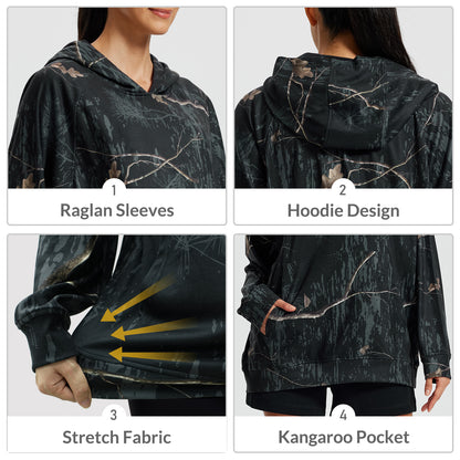LOOGU Women's Camo Oversized Hoodies WD60