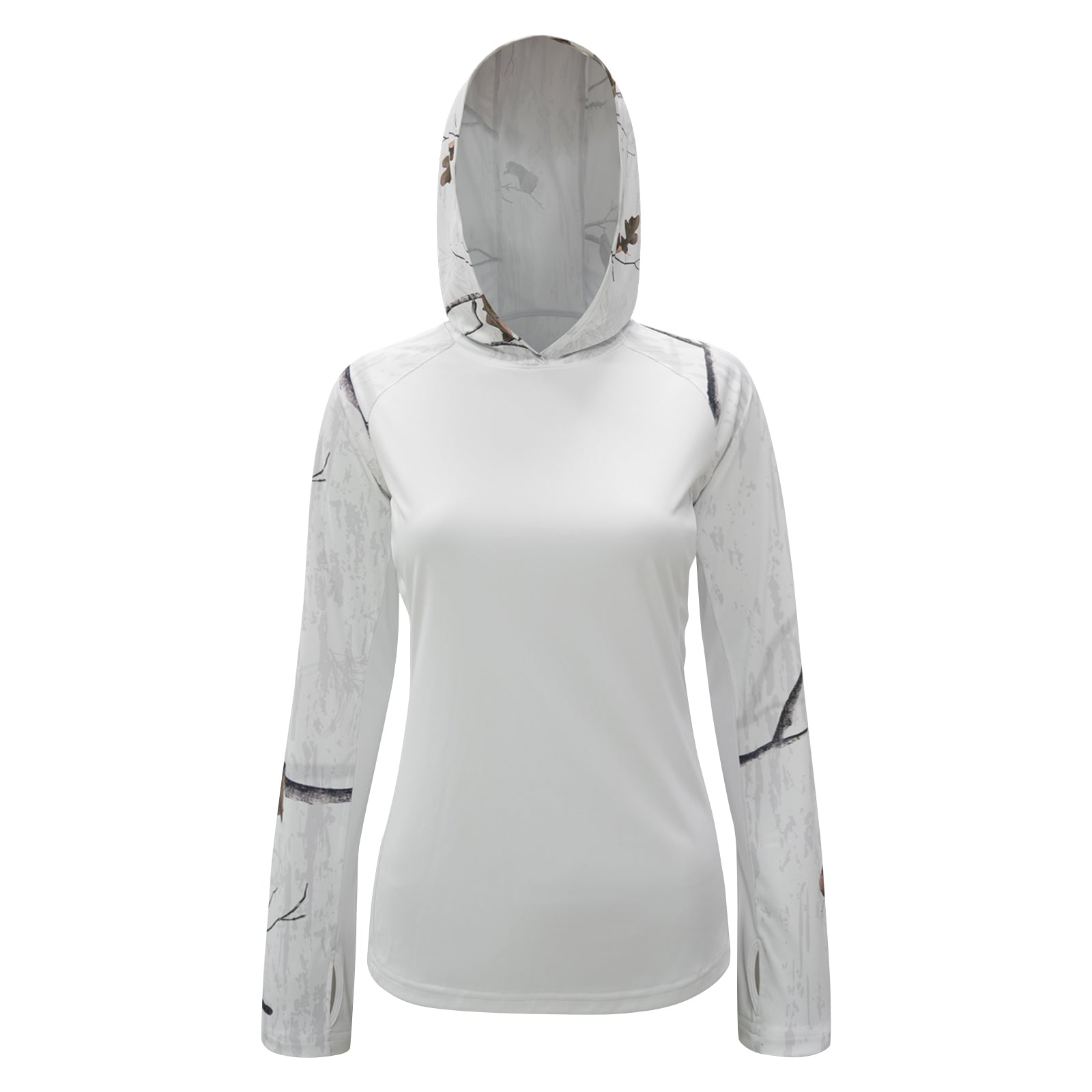 LOOGU Women's UPF 50+  Hoodies Shirts Snow WT73