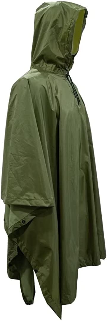 LOOGU Poncho de Pluie, Manteau de Pluie Camouflage imperméable, Feuille de Sol d'abri de Camouflage extérieur