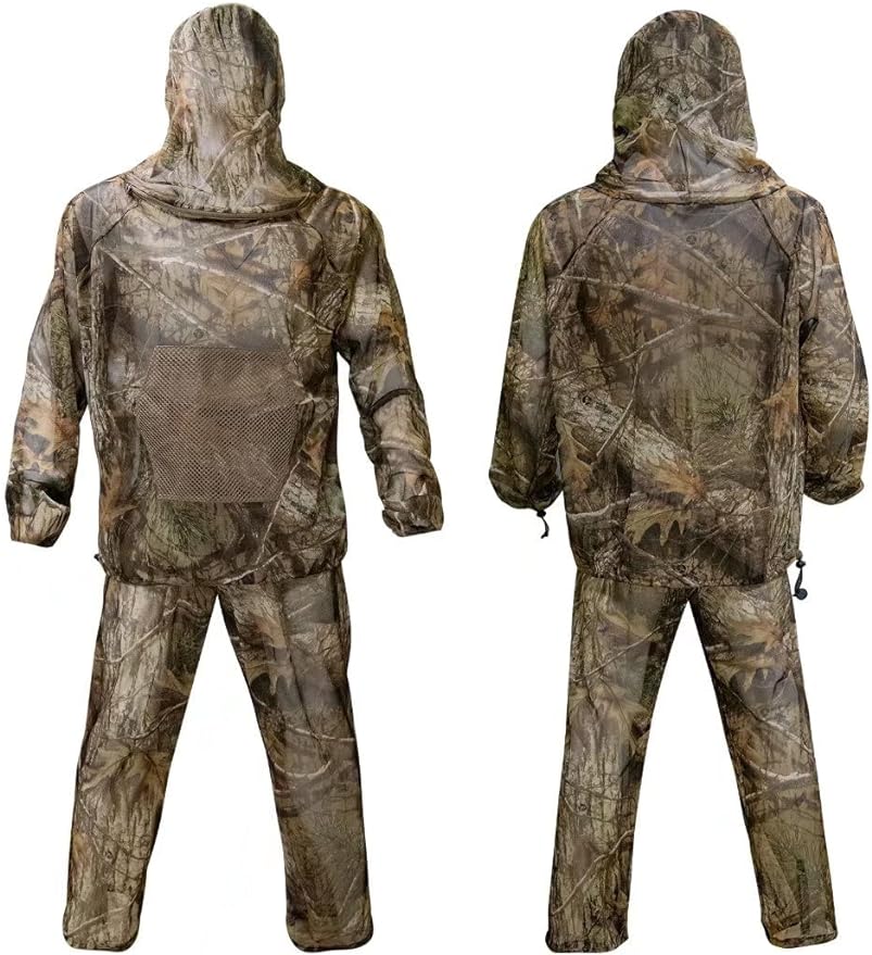 LOOGU Combinaisons anti-moustiques, pantalons anti-moustiques et veste à capuche – Maille ultra fine – pour la pêche, la randonnée, le camping et le jardinage 