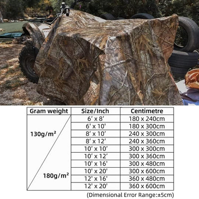 LOOGU Bâche imperméable robuste, couverture en poly multi-usage camouflage arbre bionique
