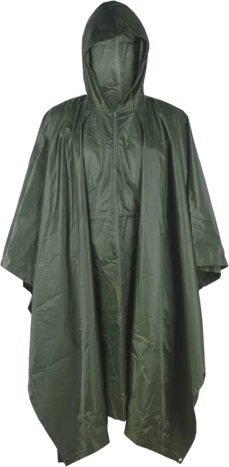 LOOGU Poncho de Pluie, Manteau de Pluie Camouflage imperméable, Feuille de Sol d'abri de Camouflage extérieur