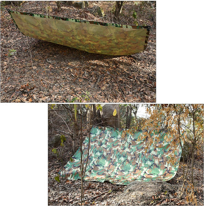 LOOGU Heavy Duty Waterproof Tarp, Bionic Tree Camo Multi Purpose Poly Cover
