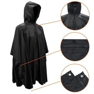 LOOGU Poncho de Pluie, Manteau de Pluie Camouflage imperméable, Feuille de Sol d'abri de Camouflage extérieur